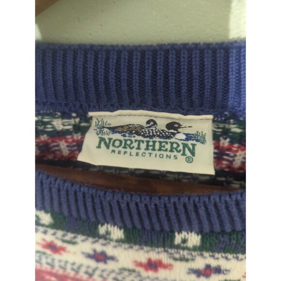 Northern Reflections Vintage Made In USA Sweater Cotton Large Oversized - Picture 3 of 6